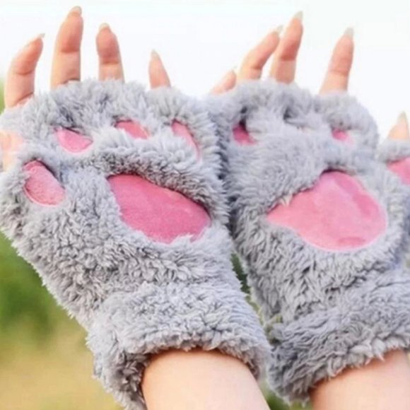 Kawaii Neko Atsume Cat Hoodie with Tail + Cat Gloves (Sold Together as a Set!) - Picture 6 of 6